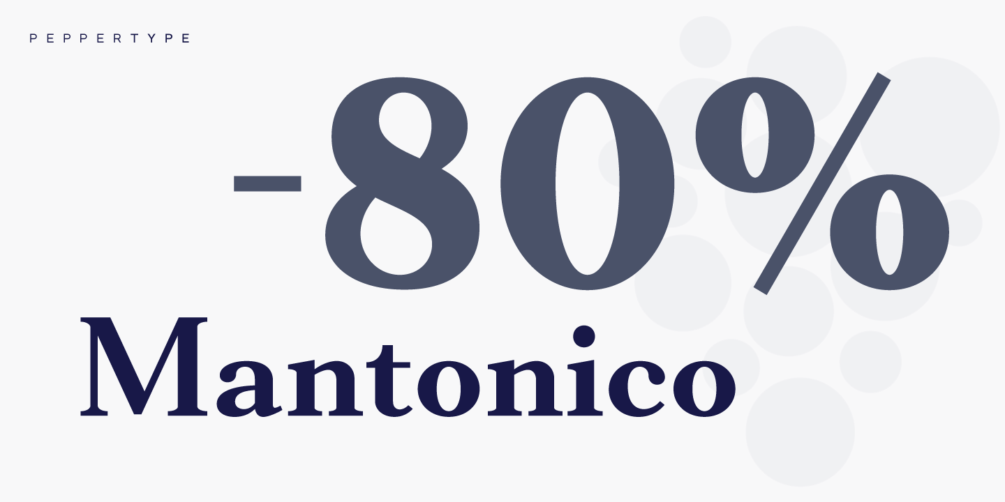 Przykład czcionki Mantonico Light Italic